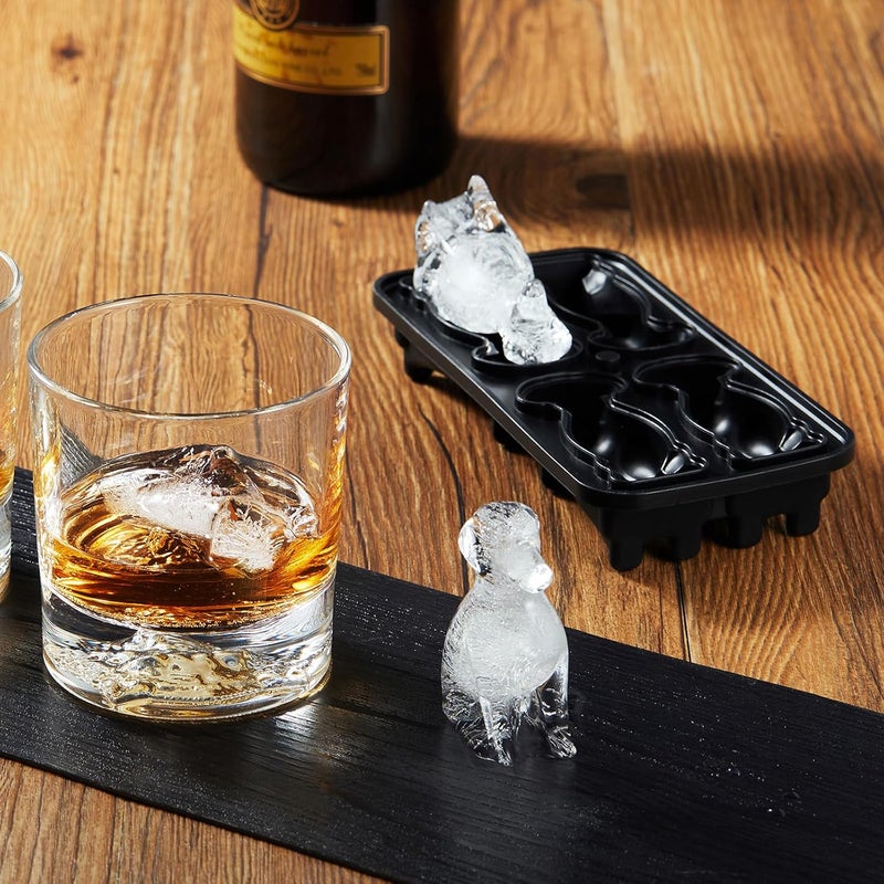 ACOOKEE Golden Retriever Dog Ice Cube Mold, 4 Hole Fun Shapes Large Golden Retriever Dog Ice Cube Tray for Whiskey,Cocktail,Bourbon, Cute Novelty Golden Retriever Gifts for Women, BPA Free - Image 2